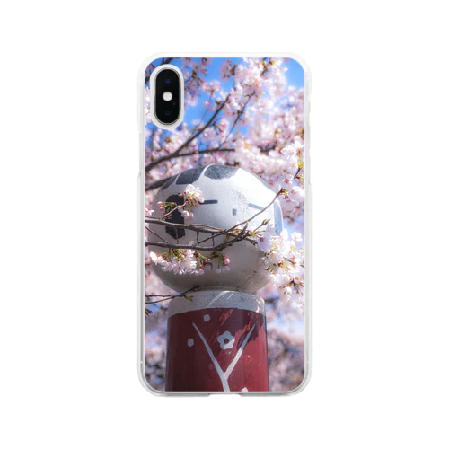 〜宮城の風景〜こけしと桜 Soft Clear Smartphone Case