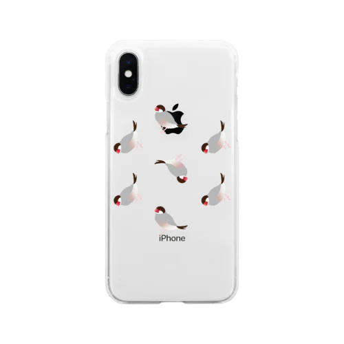 桜文鳥クリアグッズ Soft Clear Smartphone Case