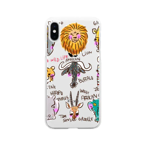 Save the wild life(100円寄付) Soft Clear Smartphone Case