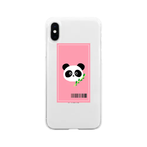 パンダの侵略 Soft Clear Smartphone Case