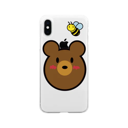 クマ Soft Clear Smartphone Case