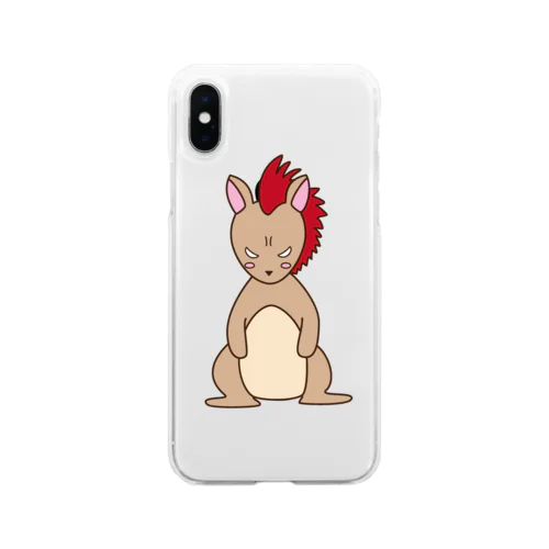 モヒカンガルーのスマホケース Soft Clear Smartphone Case