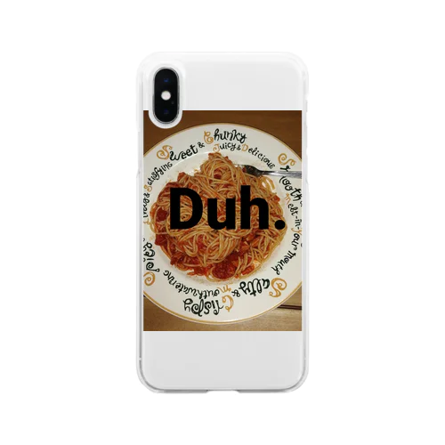 Duh spaghetti pattern Soft Clear Smartphone Case