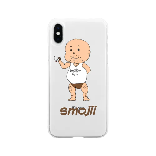 スモおじぃ Soft Clear Smartphone Case