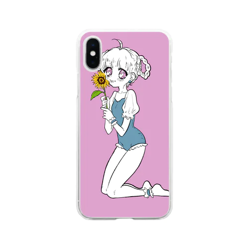 水着ふたばちゃん Soft Clear Smartphone Case