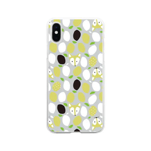 キツネとレモン Soft Clear Smartphone Case