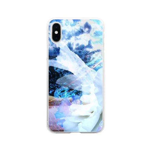 牡丹の夢　moon Soft Clear Smartphone Case