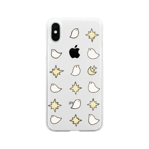 いちばん星とライチョウ(冬) Soft Clear Smartphone Case