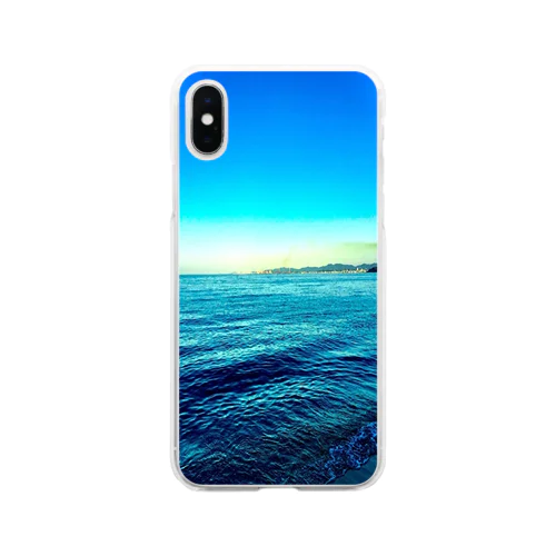 どこかの海 Soft Clear Smartphone Case