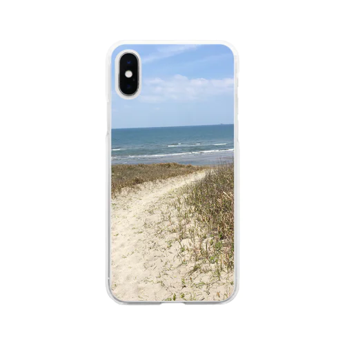 どこかの海 Soft Clear Smartphone Case