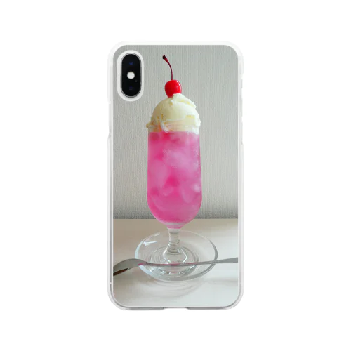 宝石のようなクリームソーダ Soft Clear Smartphone Case