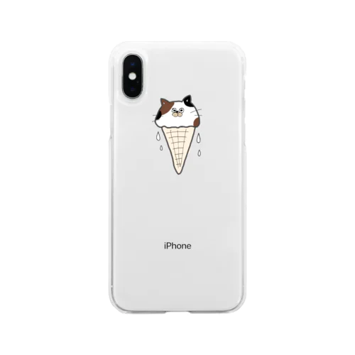 溶けねこ Soft Clear Smartphone Case