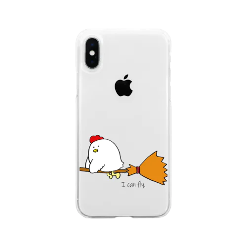 I can fly.【トリさん】 Soft Clear Smartphone Case