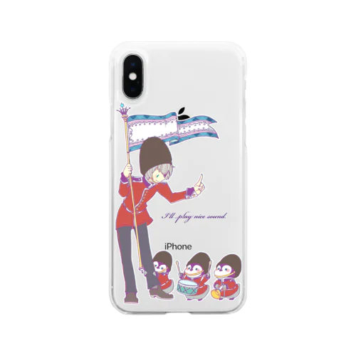 ペンギンと一緒 Soft Clear Smartphone Case