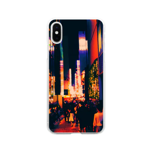 colorful Shinjuku Soft Clear Smartphone Case