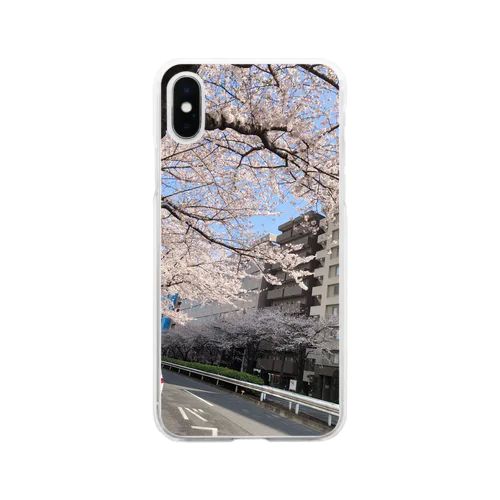 桜 Soft Clear Smartphone Case