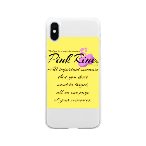 【Pink Rine】オリジナル Soft Clear Smartphone Case