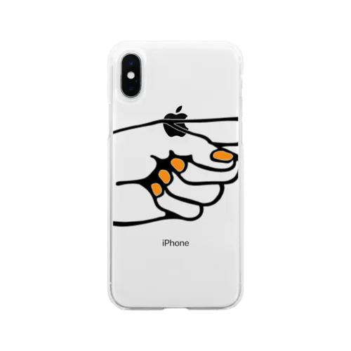 あっちこっち　オレンジ Soft Clear Smartphone Case