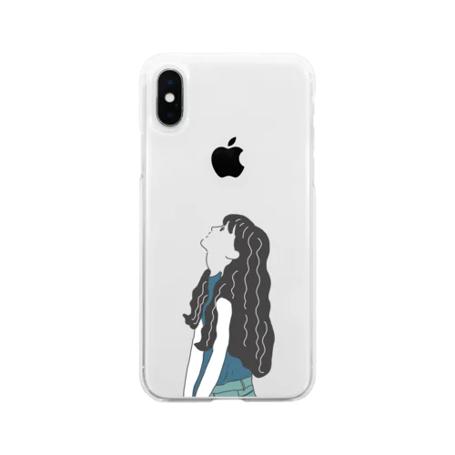 女の子① Soft Clear Smartphone Case