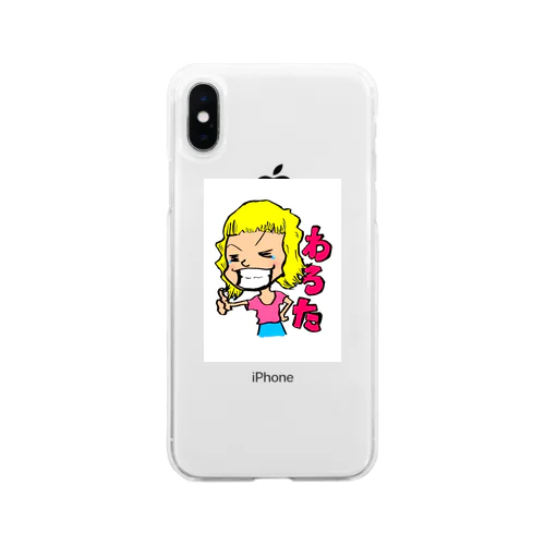 わろた Soft Clear Smartphone Case