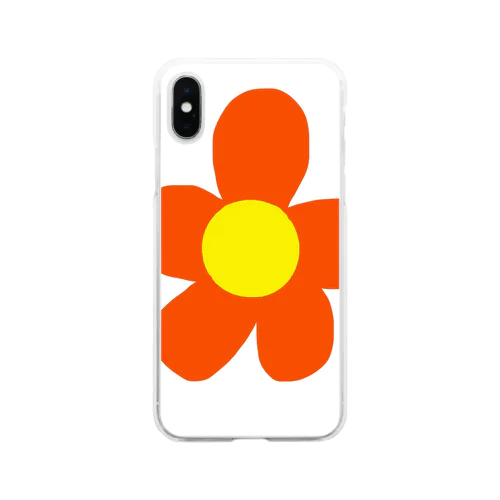 お花 Soft Clear Smartphone Case