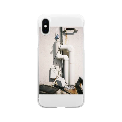 配管フェチ。 Soft Clear Smartphone Case