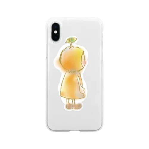 後ろ向き杏ちゃん Soft Clear Smartphone Case