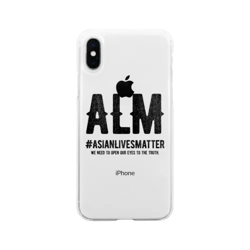 Asian Lives Matter。 黒 Soft Clear Smartphone Case