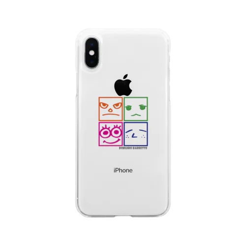 【ゆうきゃん作】ドブ色メンバーイラスト Soft Clear Smartphone Case