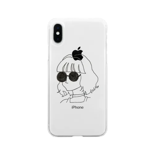 サングラス女子 Soft Clear Smartphone Case