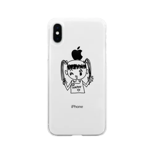 女児のおんなのこちゃん Soft Clear Smartphone Case