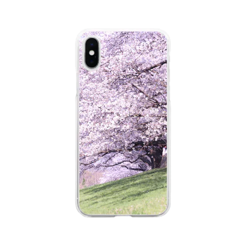 桜並木 Soft Clear Smartphone Case