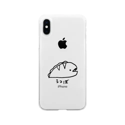 ながくないうつぼ 逆向き Soft Clear Smartphone Case