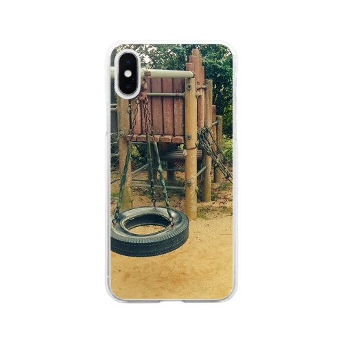 遊具。まわるブランコ Soft Clear Smartphone Case