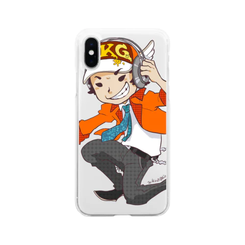 でき心。のアイコンのキャラクターカラー版 Soft Clear Smartphone Case