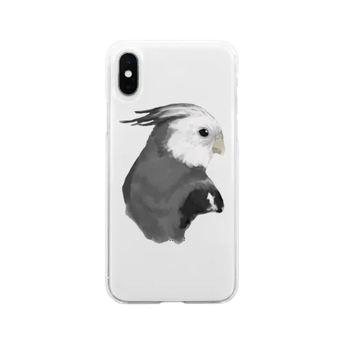 ホワイトフェイス オカメインコ Soft Clear Smartphone Case