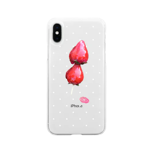 いちご飴♡Kiss Soft Clear Smartphone Case