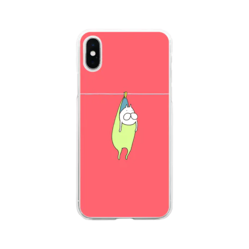 ねこタイツの洗濯 Soft Clear Smartphone Case