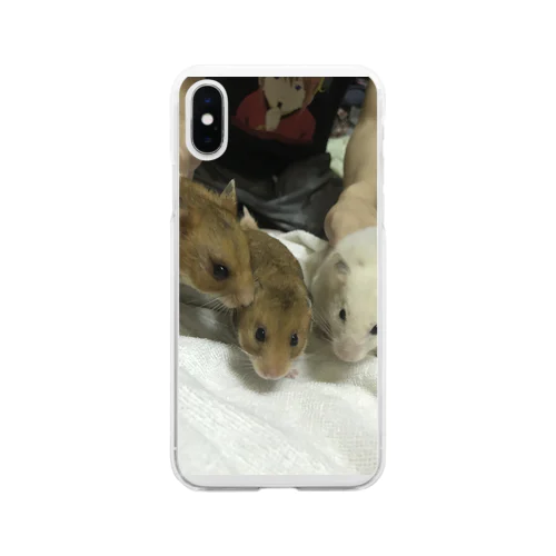 3匹のハムスター Soft Clear Smartphone Case