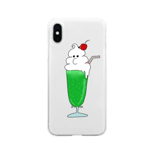 クリームソーダーさん Soft Clear Smartphone Case