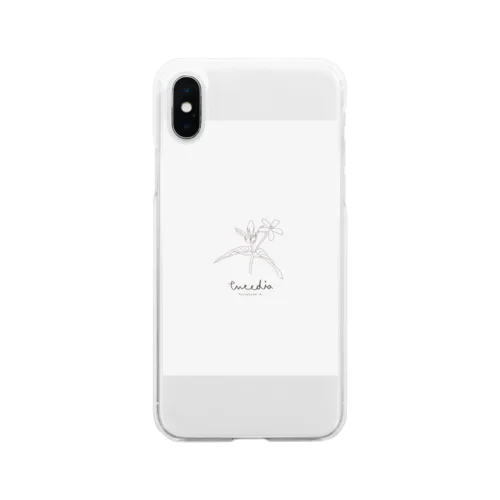 ブルースター＊ベビーグレーピンク Soft Clear Smartphone Case