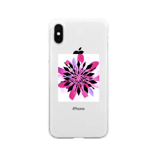 ドラゴンフルーツの花 Soft Clear Smartphone Case