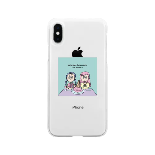 Melted ice cream ＆ girls Soft Clear Smartphone Case
