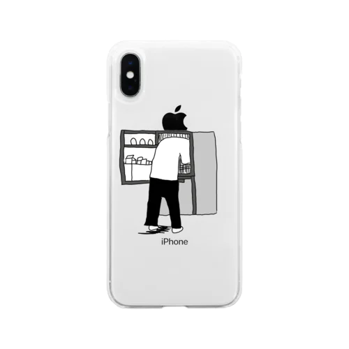 冷蔵庫を漁る人 Soft Clear Smartphone Case