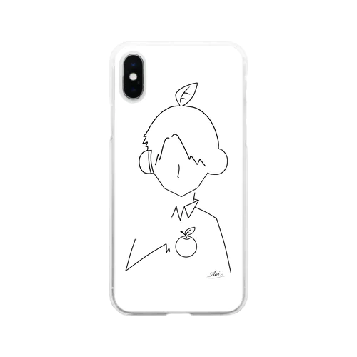 🍏爽やか　スマホケース Soft Clear Smartphone Case