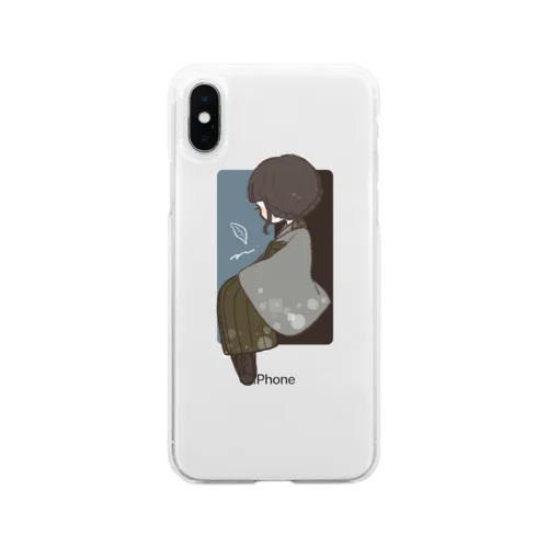 三つ編みシニヨンちゃん Soft Clear Smartphone Case