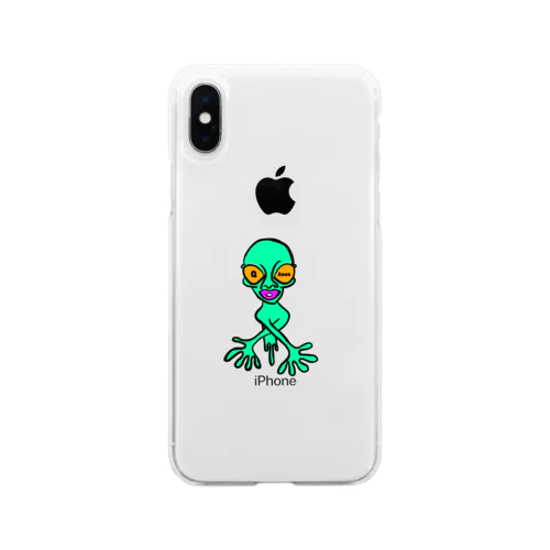 Qanon 宇宙人 Soft Clear Smartphone Case