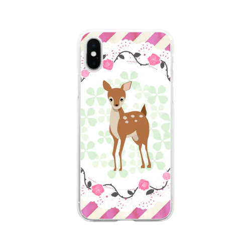 ファンシー子鹿ちゃん Soft Clear Smartphone Case