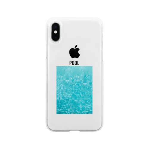 POOLロゴ&フォト Soft Clear Smartphone Case