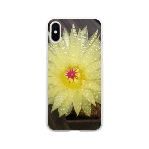 サボテンの花 Soft Clear Smartphone Case